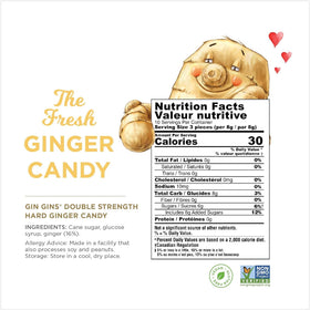 Close-up of Gin Gins Double Strength texture and spice