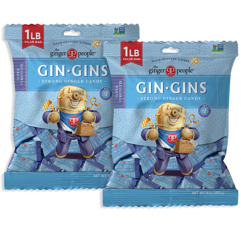 The Ginger People Gin Gins 1lb bag, travel-ready and flavorful