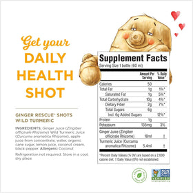 The Ginger People Ginger Rescue Turmeric Shot recyclable bottle highlights portability and reuse.