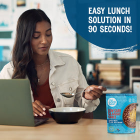 The Good Bean black soybeans close-up emphasizes rich texture and chili flavor.