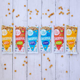 The Good Bean Crunchy Chickpeas 8 g plant protein per serving for a satisfying snack