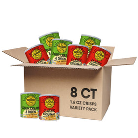 The Good Crisp Company Minis Original Can, gluten-free snack for lunch boxes.