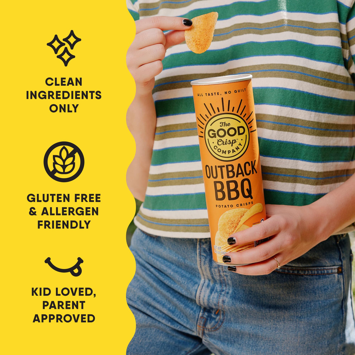 The Good Crisp Company Sour Cream & Onion can offering flavorful crunch for lunchboxes.
