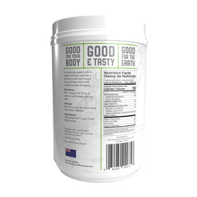 The Good Goat Milk Company natural powder pouring bottle ideal for quick dairy additions.