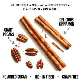 THE GRANOLA BAKERY Cinnamon Keto Granola clusters close-up inviting crunchy texture