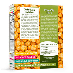 The Granola Bakery Cinnamon Macadamia Nuts serving suggestion plate shows a satisfying, fiber-rich bite.
