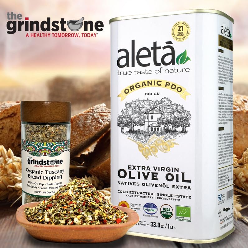 The Grindstone Organic Tuscany is gluten-free and vegan-friendly, with no GMOs or MSG.