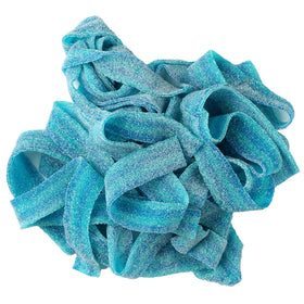 The Hampton Blueberry Sour Belts in a 1lb bulk bag ready for sharing.