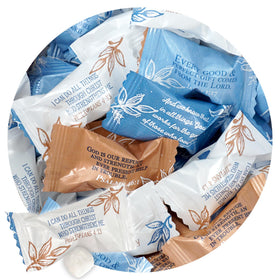 The Hampton Candy Company Bible Verse Buttermints bulk bag for gatherings and gift bags.