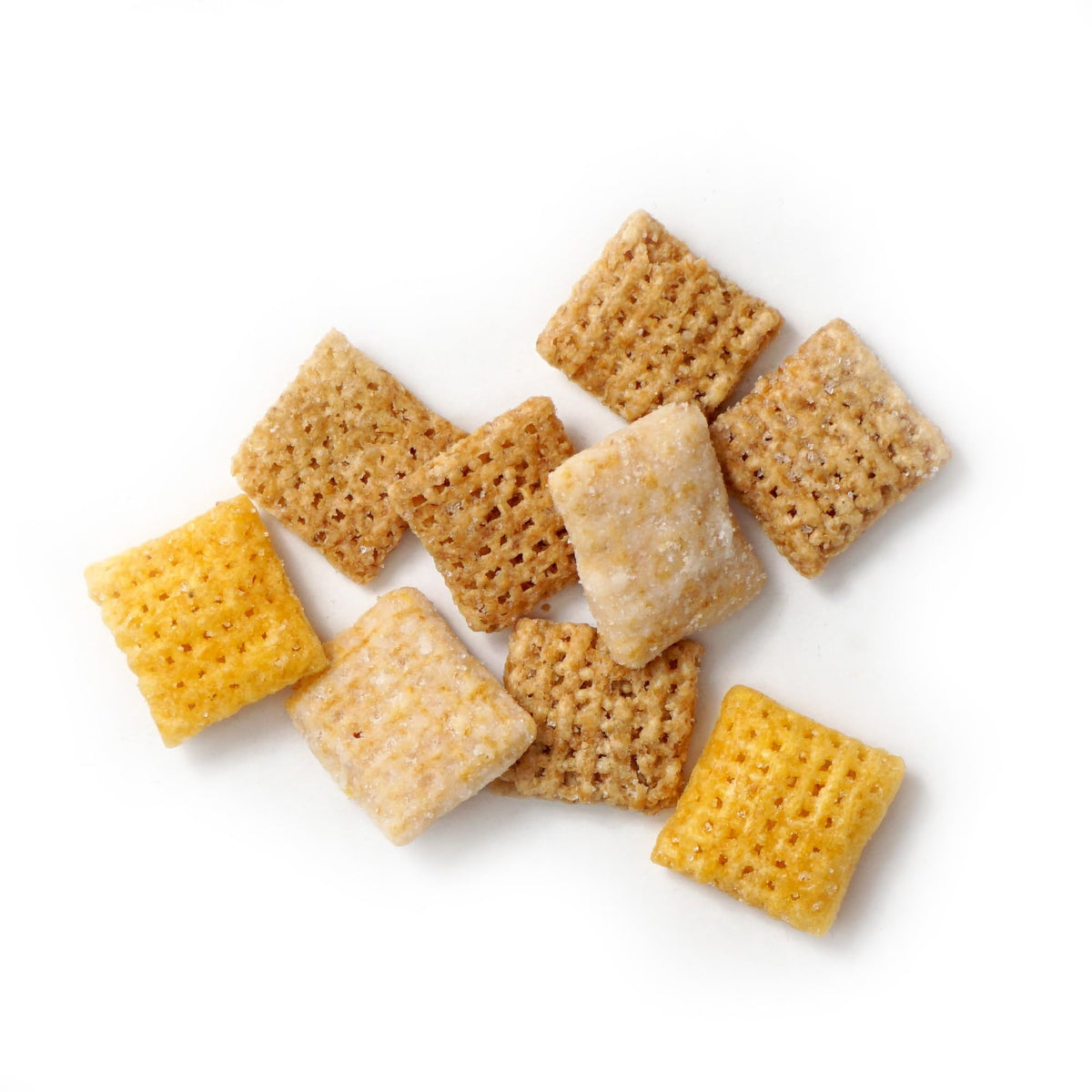 The Hampton Candy ChexMix Strawberry Yogurt bags packaging highlights convenient eight-pack for on the go snacking.