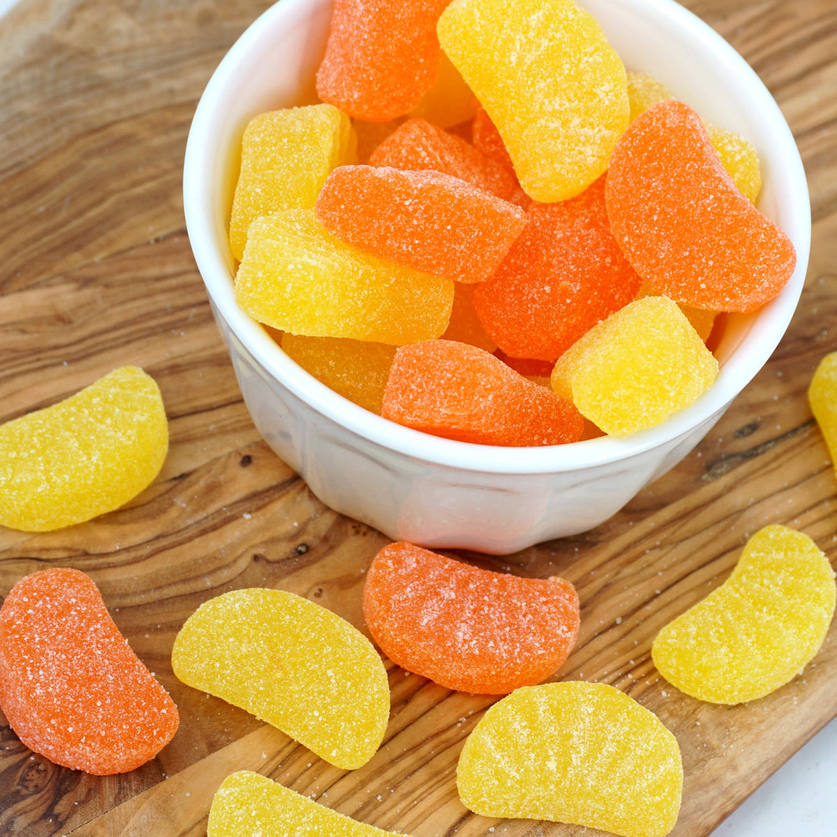The Hampton Candy Company Citrus Slices packaging image, shows bulk buy option for events.