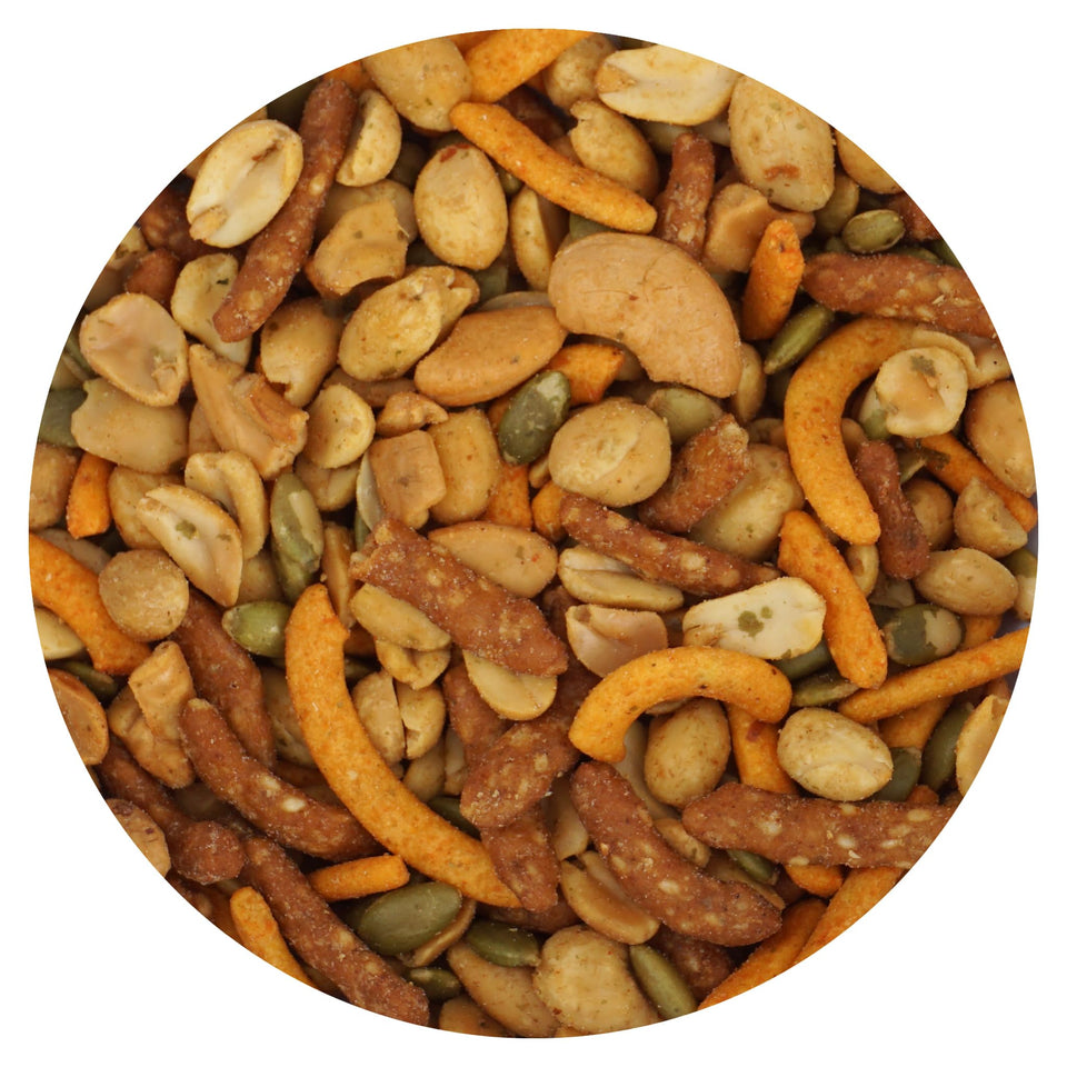 The Hampton Candy Company Fiesta Sunshine Snack Mix in bulk bag ideal for parties.
