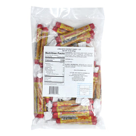 The Hampton Candy Company Long Boys coconut candy wrapped for on-the-go snacking.