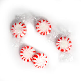 Starlight peppermint mints arranged on a party platter for a festive display