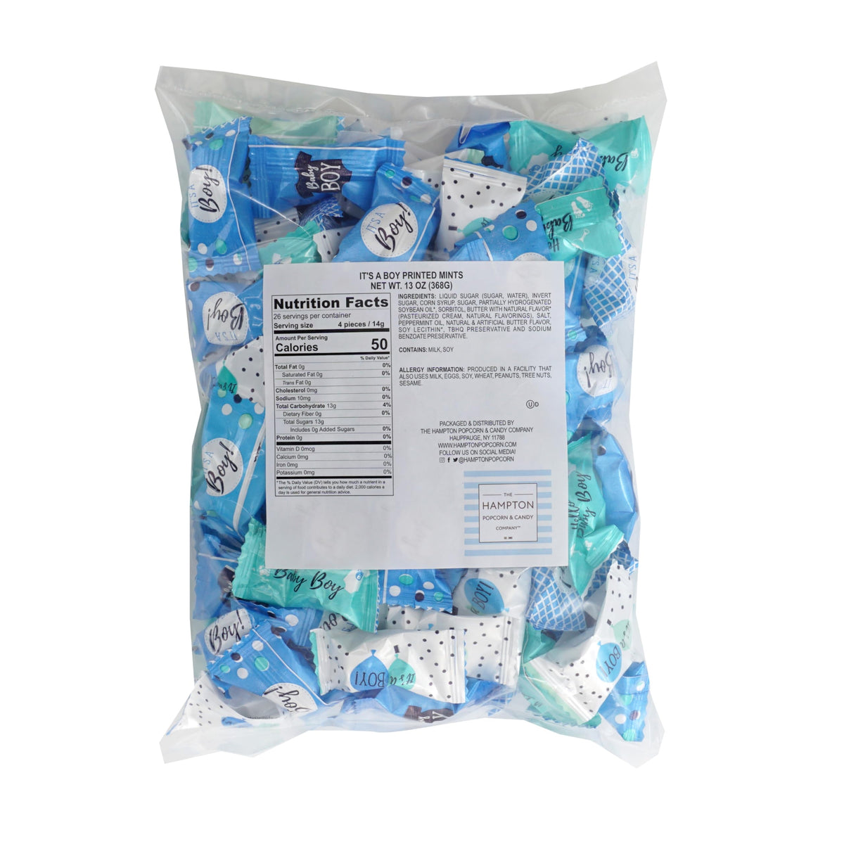 The Hampton Candy Company 95-piece pack, individually wrapped mints ideal for party favors.