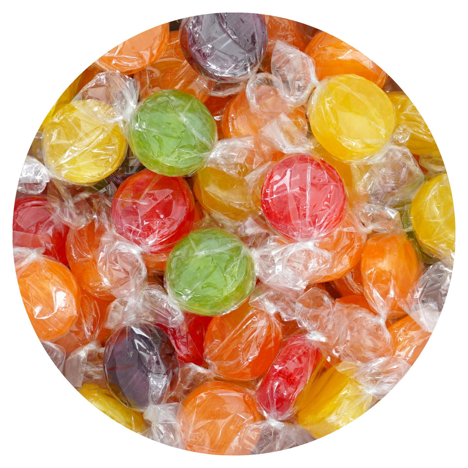 The Hampton Candy Company assorted fruit hard candy bulk bag for easy party snacking.