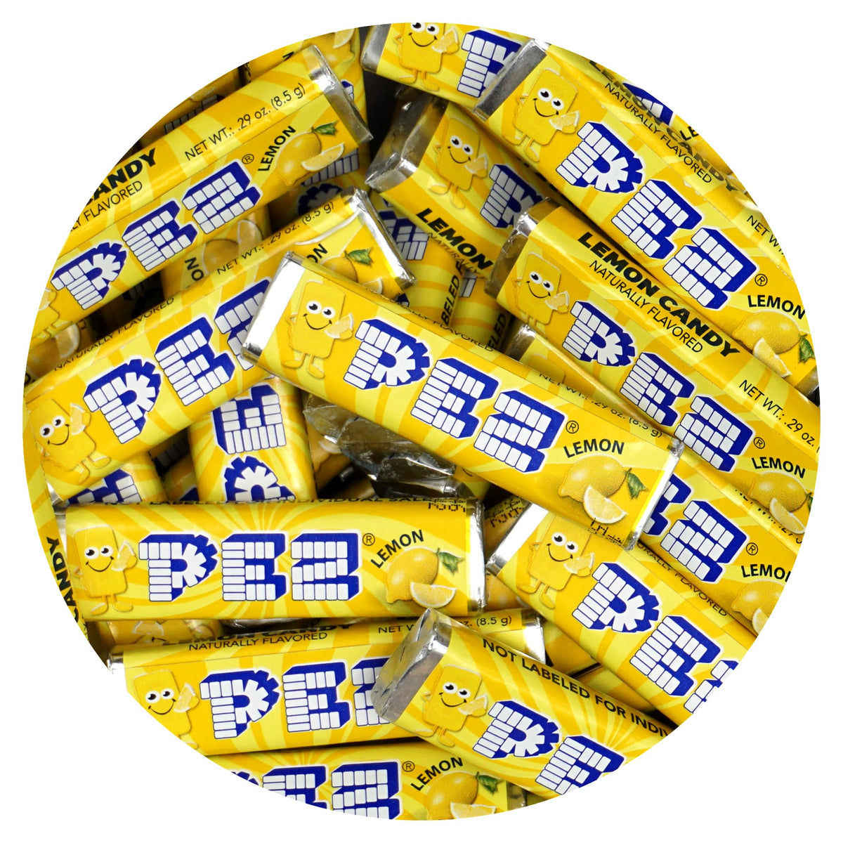 The Hampton Candy Company lemon candy refill in bulk for easy dispenser refills.