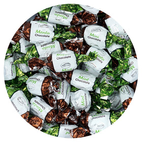 The Hampton Candy Company chocolate filled mints bulk bag highlights a velvety chocolate center for a refined treat.