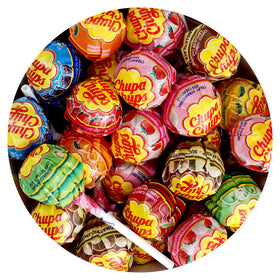 ChupaChups assorted lollipops in a 64-count bulk bag for gatherings by The Hampton Candy Company