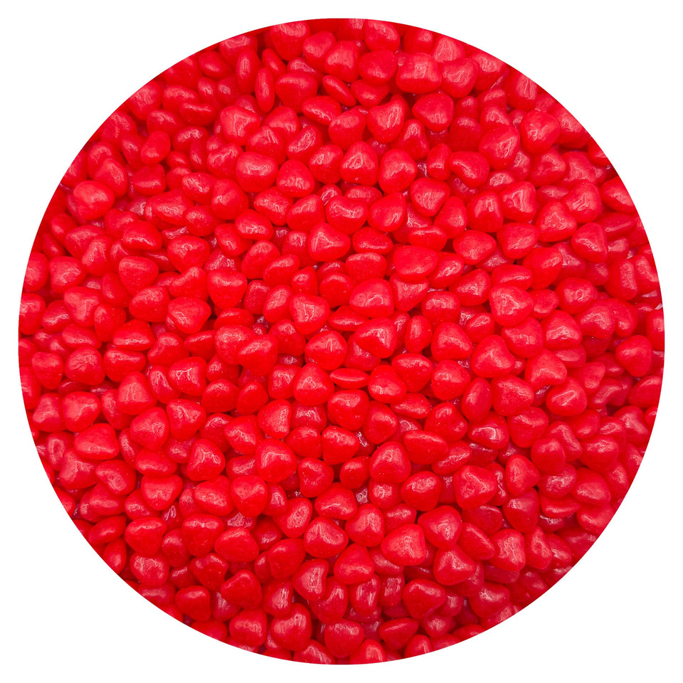 The Hampton Candy Company Cinnamon Imperial Hearts bulk bag for easy sharing at parties.