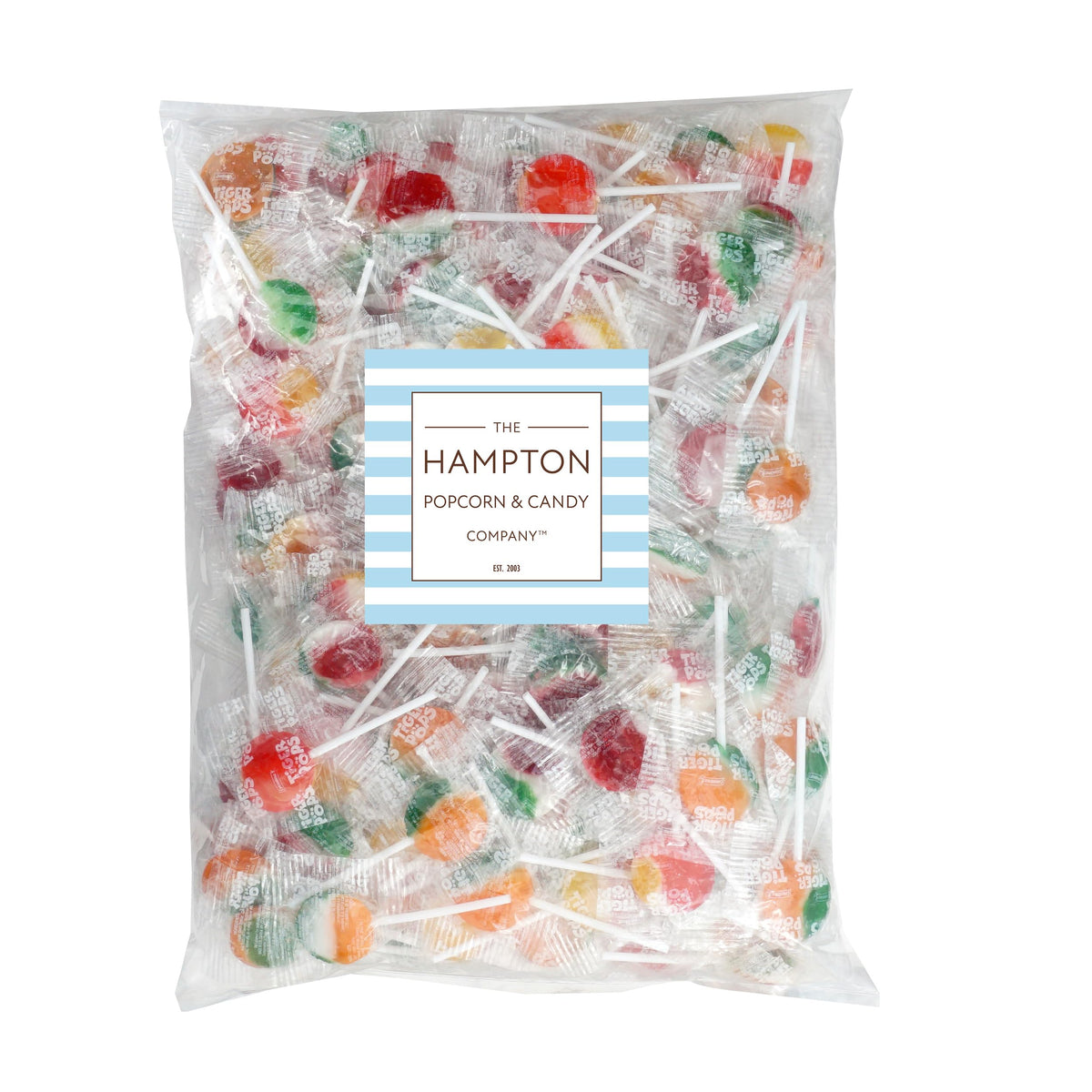 Colombina TigerPops individually wrapped lollipops for easy grab-and-go snacking.