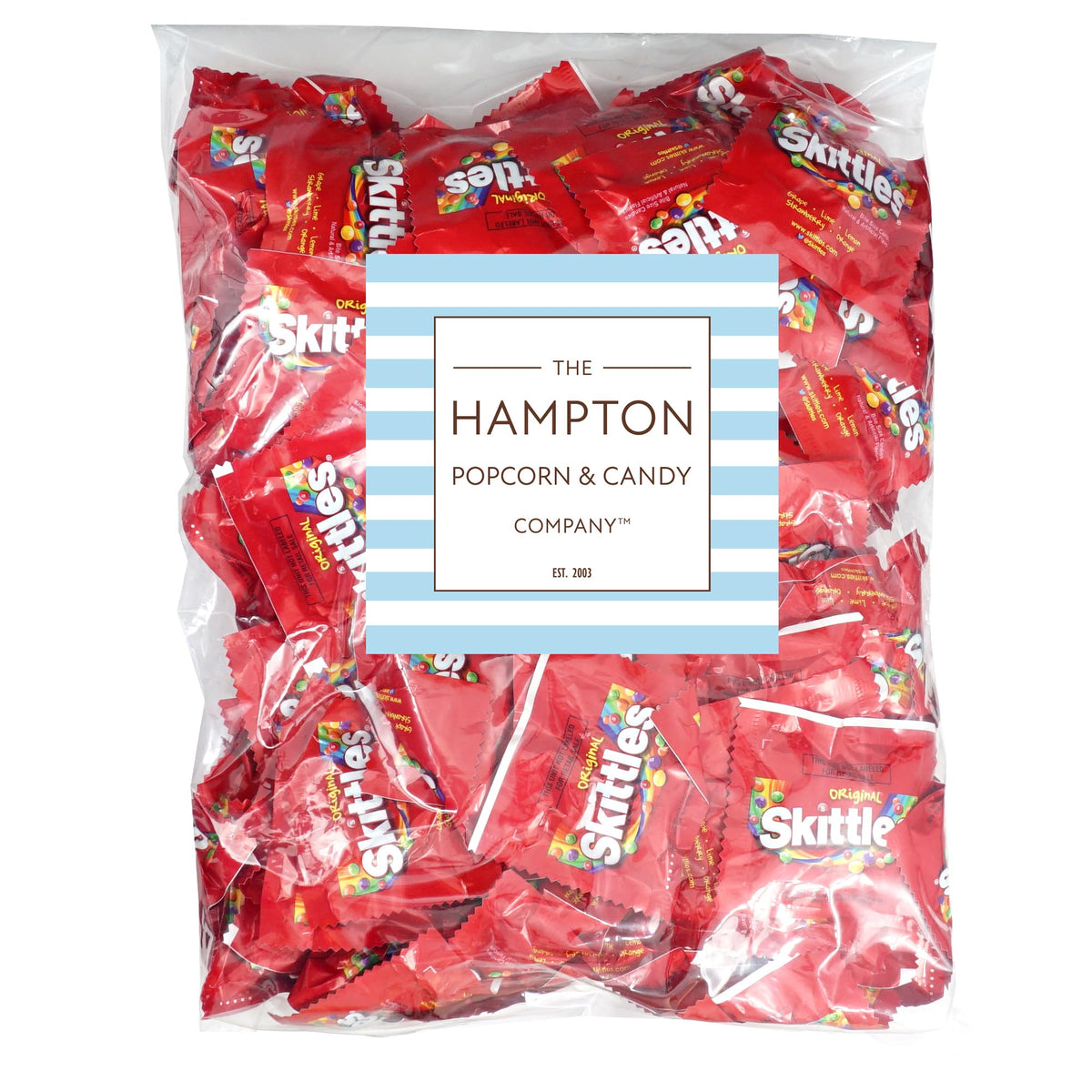 The Hampton Candy Company fun size candy packs; convenient classroom snacks.