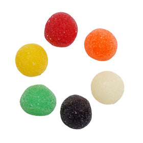 Close-up of glossy sugar-coated gum drops from The Hampton Candy Company.
