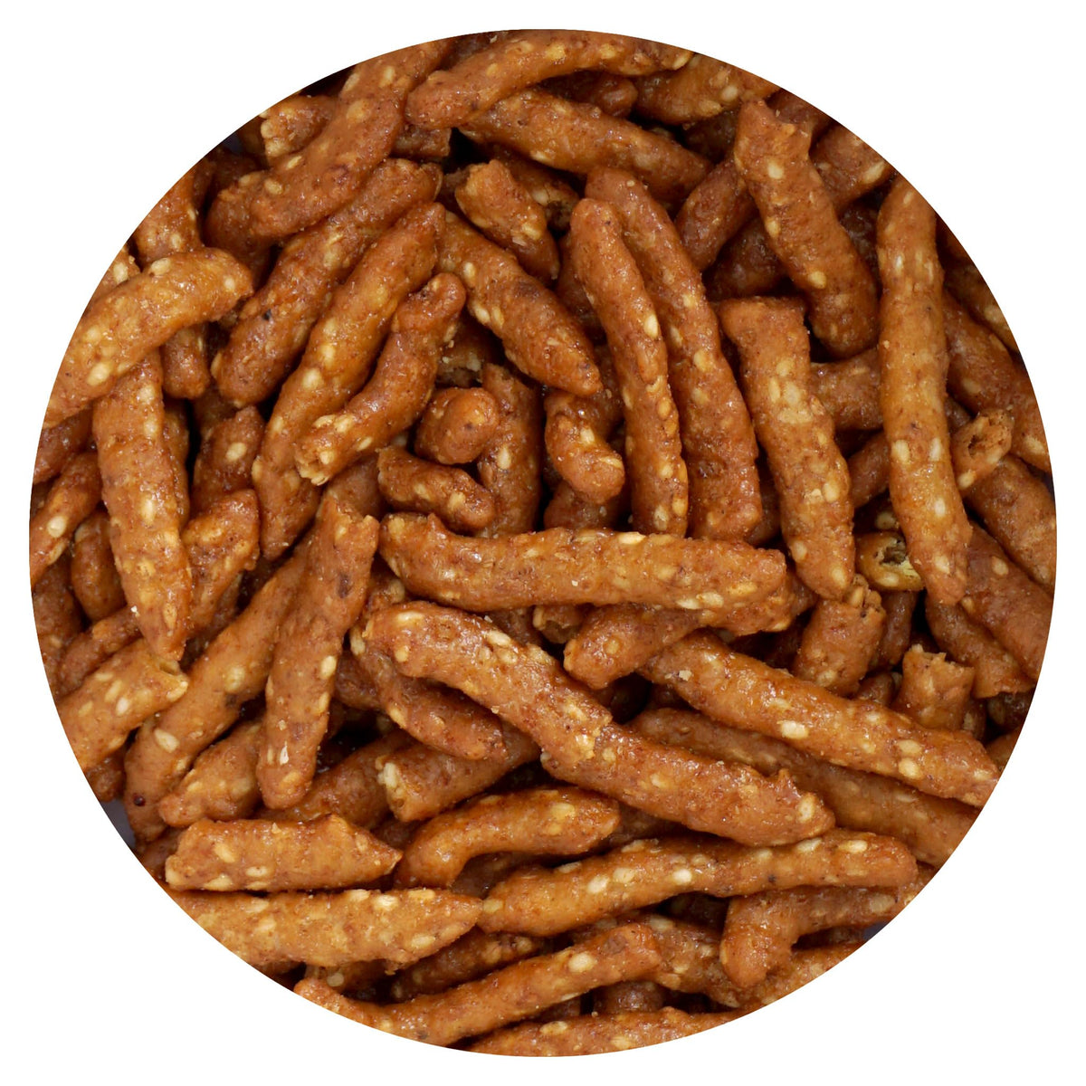 The Hampton Candy Company Honey Roasted Sesame Sticks in a bag, ideal for on-the-go snacking.