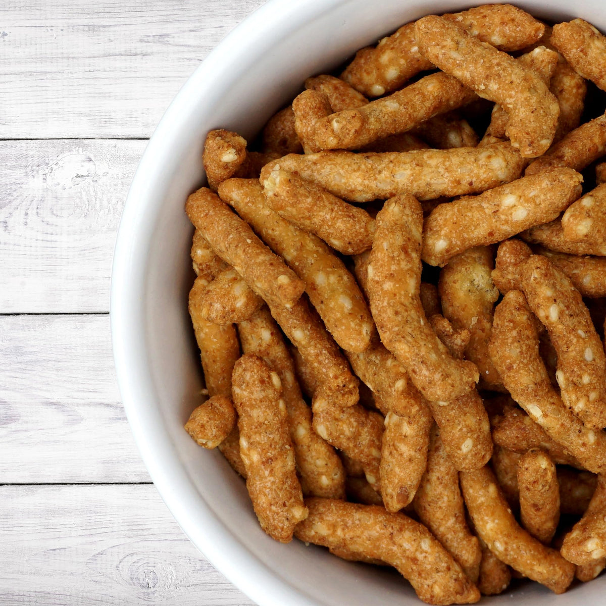 The Hampton Candy Company honey roasted sesame sticks with dips like hummus.