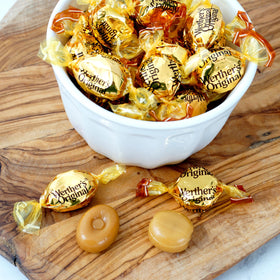 Individually wrapped Werther's candies ideal for on-the-go snacking.