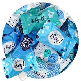 The Hampton Candy Company It's A Boy Buttermints bulk bag, perfect for baby shower celebrations.