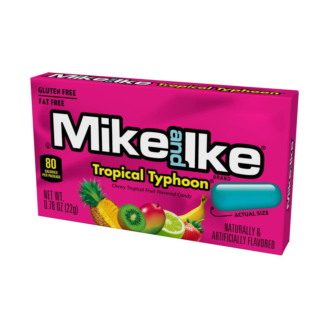 Kiwi-Banana flavor close-up from Mike and Ike Tropical Typhoon for refreshing snacking