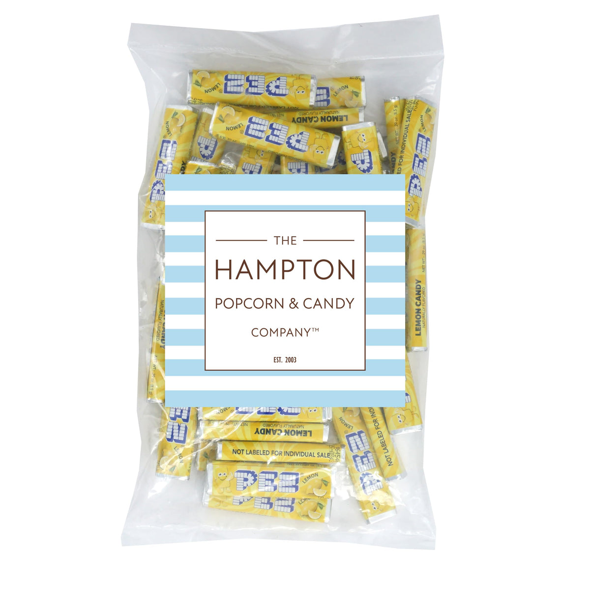 The Hampton Candy Company lemon-wrapped candies provide a bright bite for dispensers and sharing.