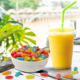 Mango flavor display from Mike and Ike Tropical Typhoon adds tropical brightness to party bowls