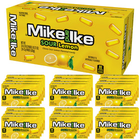 Mike and Ike Sour Lemon box front by The Hampton Candy Company, tangy flavor ideal for sharing.