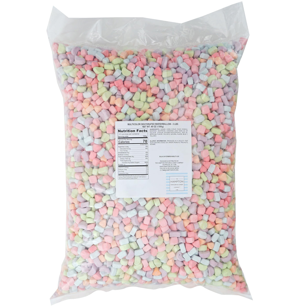 The Hampton Candy Company mini marshmallows hot chocolate topping for cozy drinks