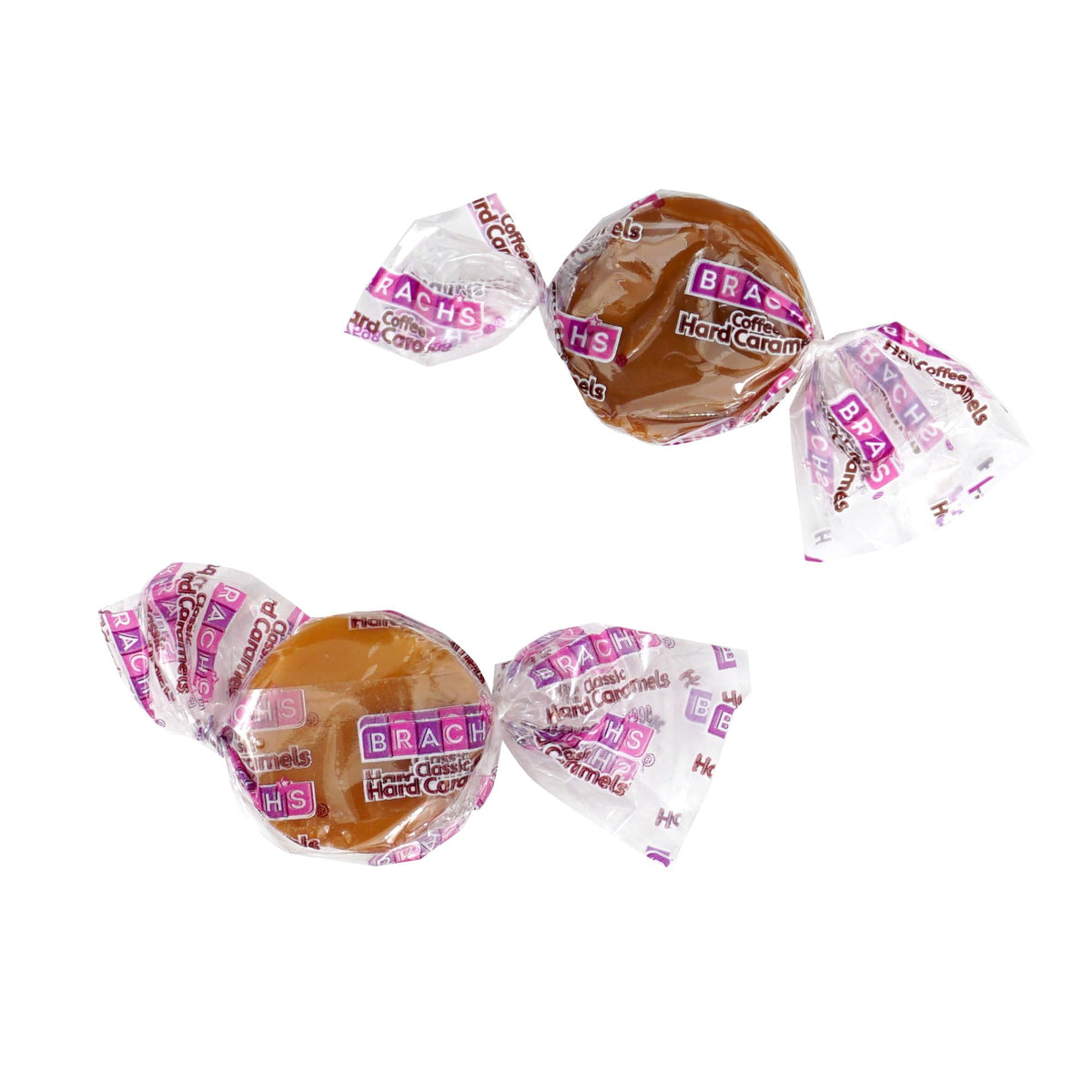 Nips classic hard candies bag close-up showing creamy caramel texture.
