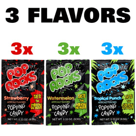 The Hampton Candy Company Pop Rocks strawberry close-up highlighting fruity flavor.