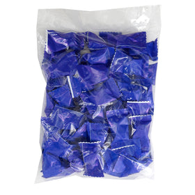 The Hampton Candy Company Royal Blue Buttermints closeup shows creamy centers.
