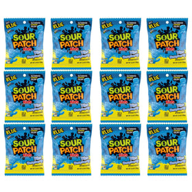 The Hampton Candy Company Sour Patch Kids Blue Raspberry 12-pack front view, ideal for sharing.