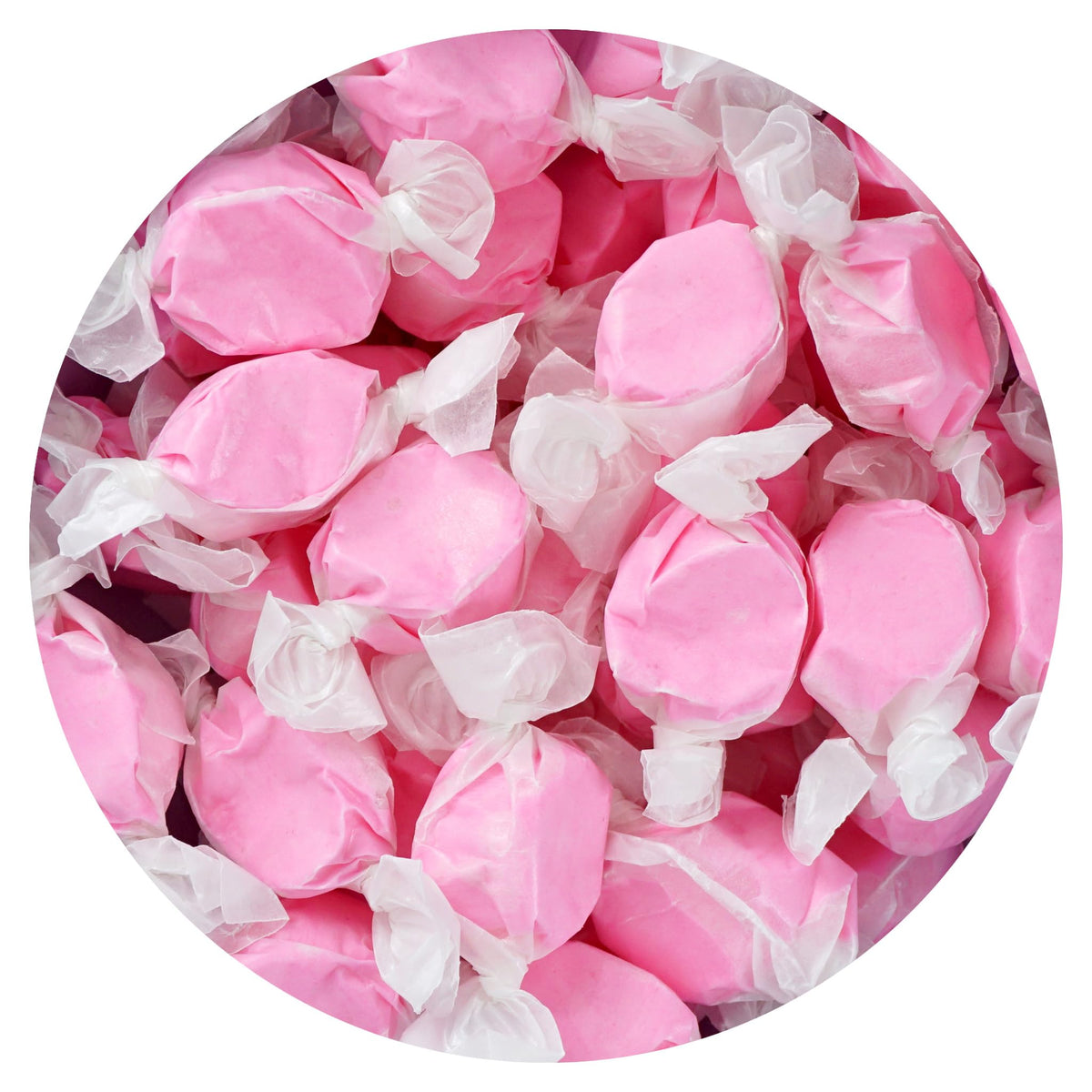 The Hampton Candy Company strawberry salt water taffy bulk bag, perfect for party sharing.