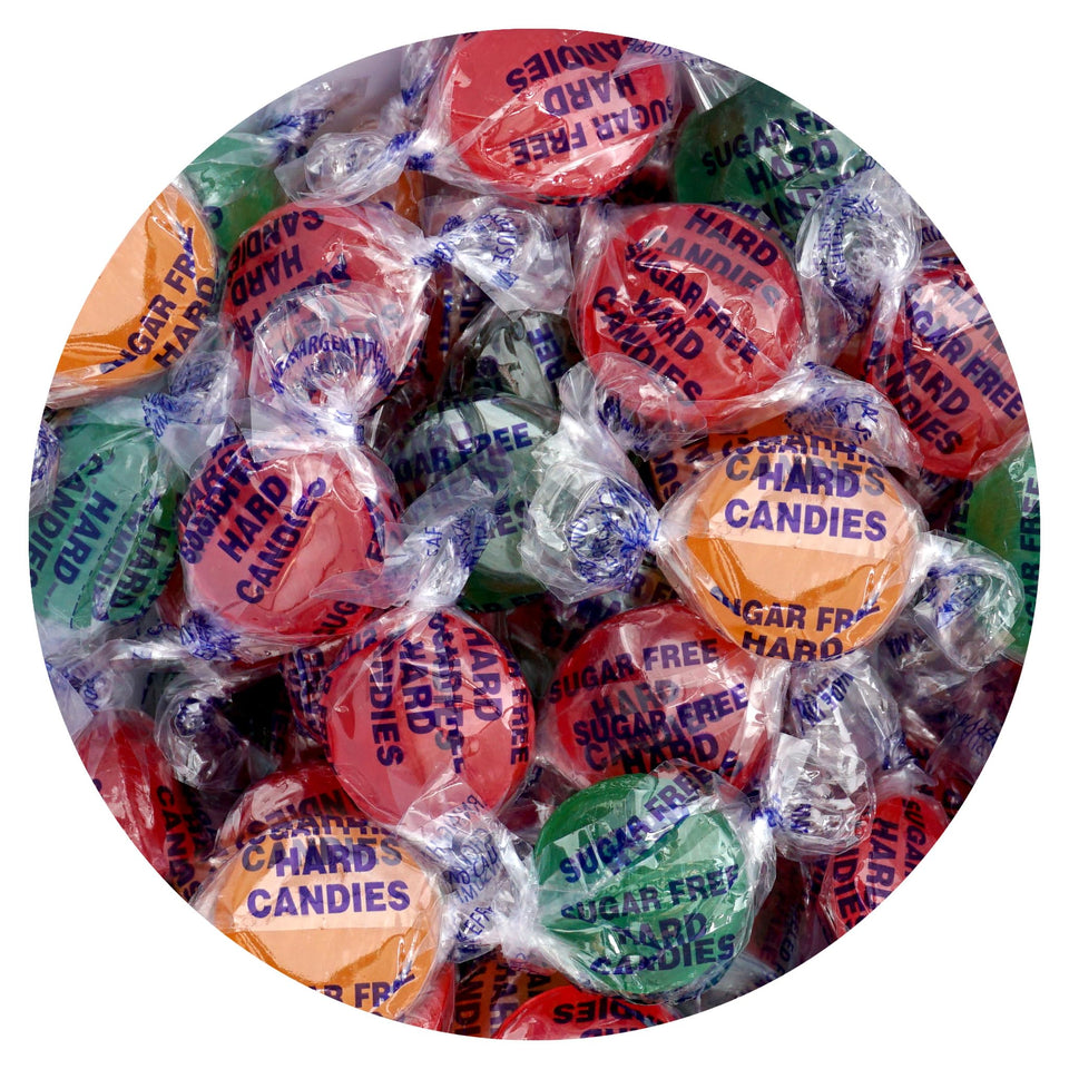 The Hampton Candy Company sugar-free fruit hard candy bulk bag for on-the-go snacking.