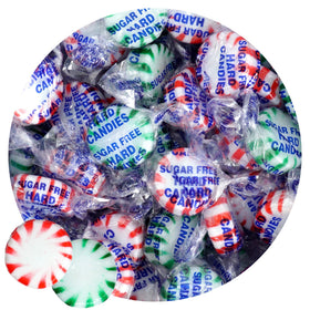 The Hampton Candy Company sugar-free peppermint starlight mints bulk bag for sharing.