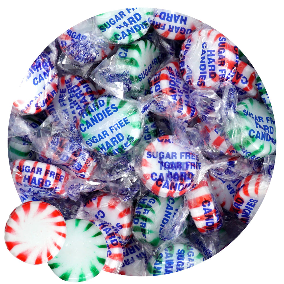 The Hampton Candy Company sugar-free peppermint starlight mints bulk bag for sharing.