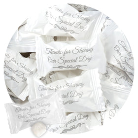 The Hampton Candy Company buttermints in a 1 lb bulk bag; smooth, refreshing finish.