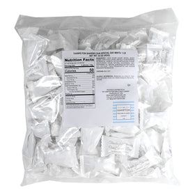 Wedding mints from The Hampton Candy Company, individually wrapped for elegant favors.