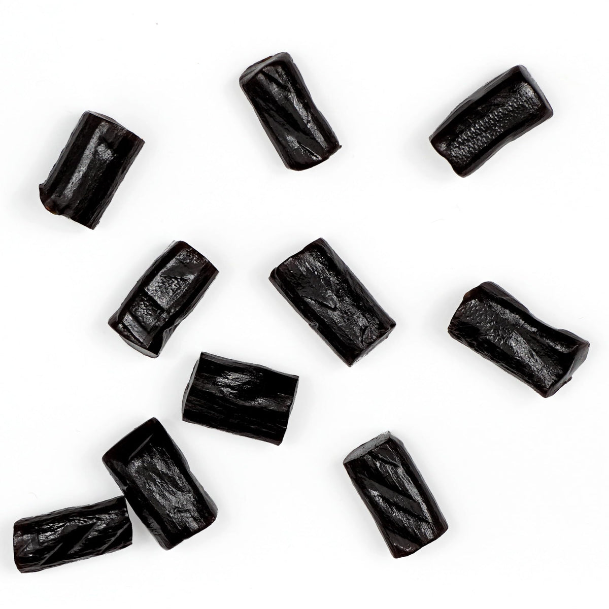 Close-up of sugar-free black licorice perfect for gatherings and gifting.