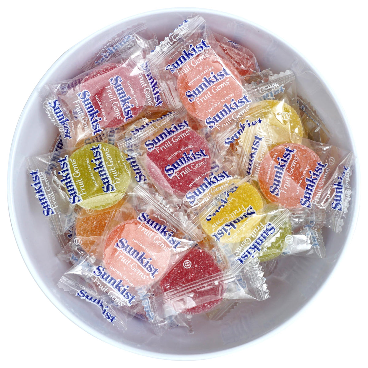 The Hampton Candy Company Fruit Gems, individually wrapped bags for easy sharing.