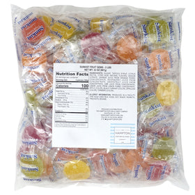 Fruit Gems orange flavor bead, a bright, chewy treat for lunchboxes.