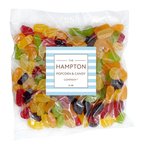 The Hampton Candy Company Gumbilees Wine Gums serving bowl setup for gatherings.
